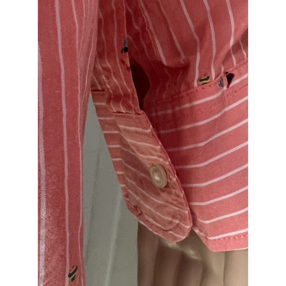 Gap Boyfriend Popover Shirt With Multi Color Arrows Print Size S Small - Picture 7 of 13